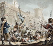 Attack on Boulogne-Sur-Mer, engraved by Jean Baptiste Morret fl. 1790-1820 1788  - Antoine Louis Francois Sergent-Marceau