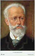 Postcard of Piotr Ilyich Tchaikovsky 1840-93 - H. Serov