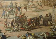 View of the Town Hall, Marseilles, during the Plague of 1720, detail of the carts laden with the dead - Michel Serre
