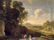 Landscape With Bathing Nymphs - Herman Van Swanevelt