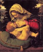 Madonna of the Green Cushion c. 1507 - Andrea Solari