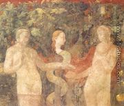 Creation Of Eve And Original Sin (detail) - Paolo Uccello