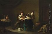 Interior with a Gentleman Playing a Lute and a Lady Singing 1640-42 - David The Younger Teniers