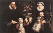 Portrait of Antonius Anselmus, His Wife and Their Children 1577 - Maarten de Vos