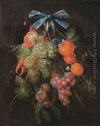 Festoon with Fruit and Flowers 1650s - Cornelis De Heem