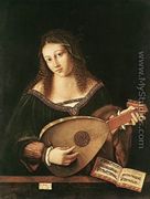 Woman Playing A Lute 1520 - Bartolomeo Veneto