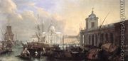 The Sea Custom House with San Giorgio Maggiore 1700s - Luca Carlevaris