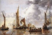 The State Barge Saluted by the Home Fleet 1650 - Jan Van De Capelle