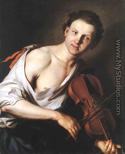 Young Man with a Violin  1690s - Jan Kupecky