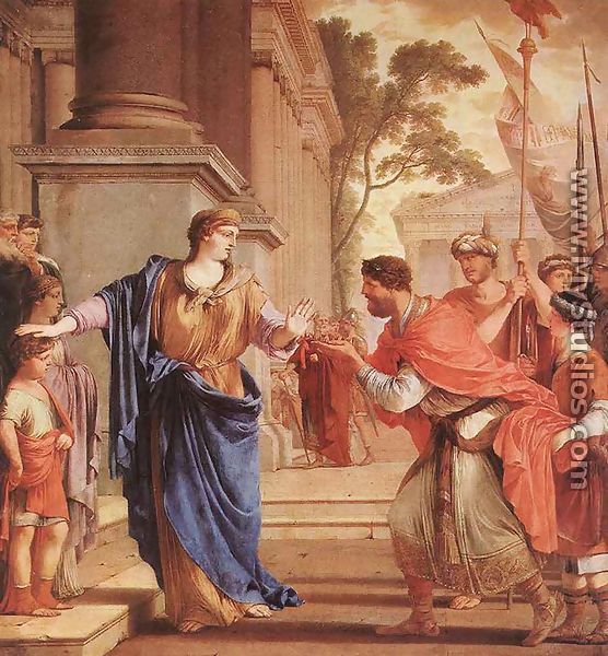 Cornelia Refusses the Crown of the Ptolomai  1646 - Laurent De La Hire