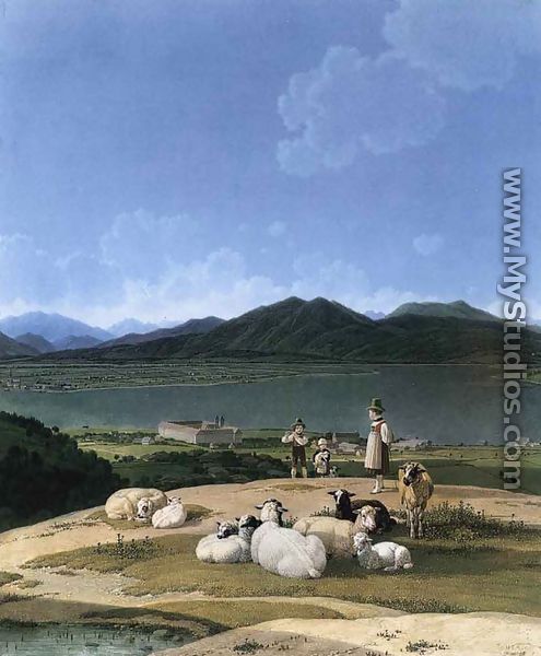 View Of Lake Tegern - Wilhelm Von Kobell