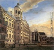 Amsterdam, Dam Square with the Town Hall and the Nieuwe Kerk 1667 - Jan Van Der Heyden