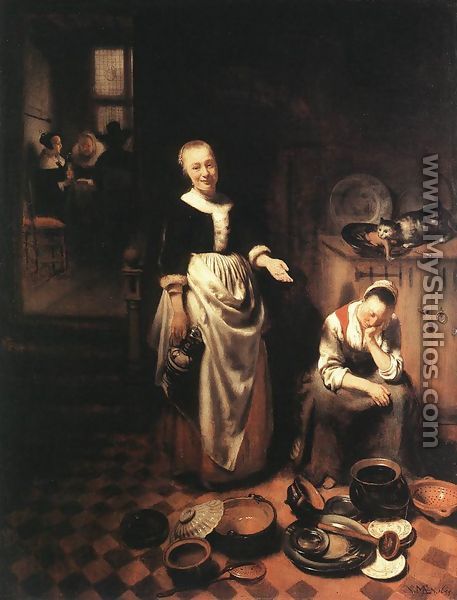 The Idle Servant 1655 - Nicolaes Maes