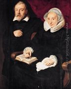 Portrait of Elisabeth Mertens and Her Late Husband c. 1630 - Cornelis De Vos