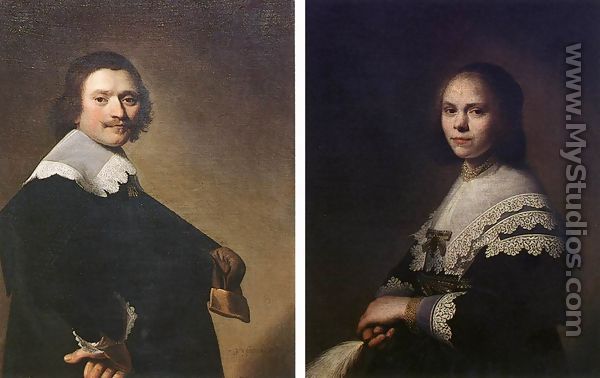 Portrait of a Man and Portrait of a Woman 1640-41 - Johannes Cornelisz. Verspronck