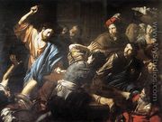 Christ Driving the Money Changers out of the Temple c. 1618 - Jean de Boulogne Valentin