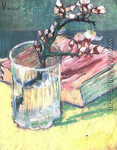 Blossoming Almond Branch In A Glass With A - Vincent Van Gogh