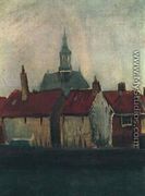 Cluster Of Old Houses With The New Church In The Hague - Vincent Van Gogh