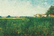 Farmhouses In A Wheat Field Near Arles - Vincent Van Gogh