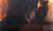 Lady At The Fireplace - Gustav Klimt