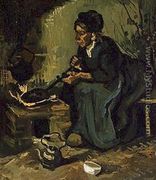 Peasant Woman By The Fireplace - Vincent Van Gogh