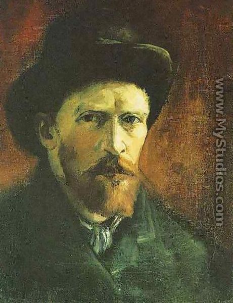 Self Portrait With Dark Felt Hat - Vincent Van Gogh