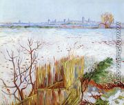 Snowy Landscape With Arles In The Background - Vincent Van Gogh
