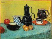Blue Enamel Coffeepot Earthenware And Fruit - Vincent Van Gogh