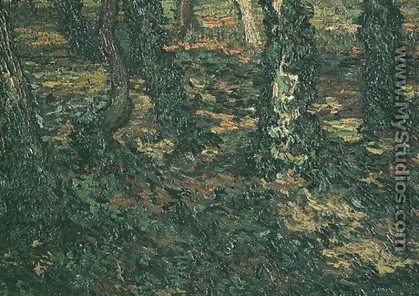 Tree Trunks With Ivy II - Vincent Van Gogh
