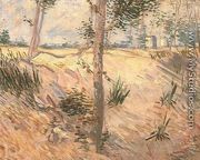 Trees In A Field On A Sunny Day - Vincent Van Gogh