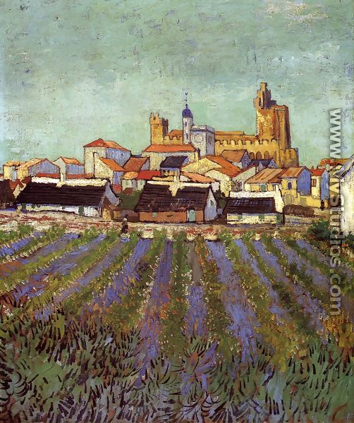 View Of Saintes Maries - Vincent Van Gogh