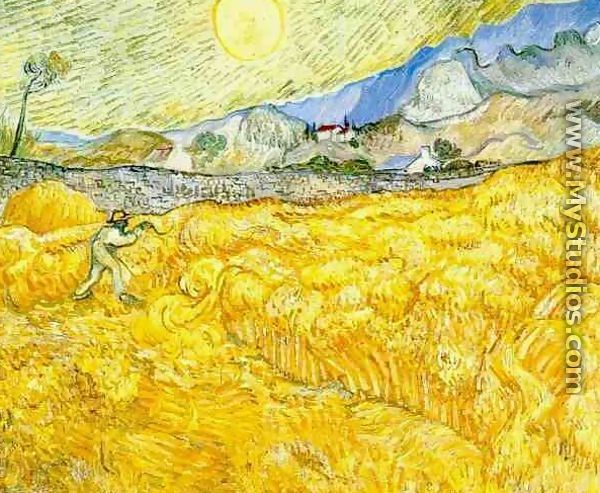 Wheat Field Behind Saint Paul Hospital With A Reaper - Vincent Van Gogh