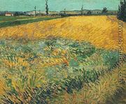 Wheat Field With The Alpilles Foothills In The Background - Vincent Van Gogh