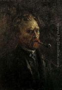 Self Portrait With Pipe II - Vincent Van Gogh