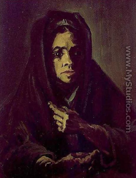 Woman With A Mourning Shawl - Vincent Van Gogh