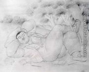 Man Resting Hombre Descansando - Fernando Botero