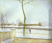 Snow Scene Moret Station - Alfred Sisley