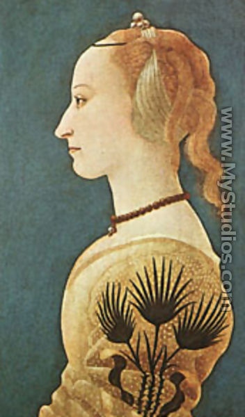 Portrait Of A Lady In Yellow c. 1465 - Baldovinetti Alessio