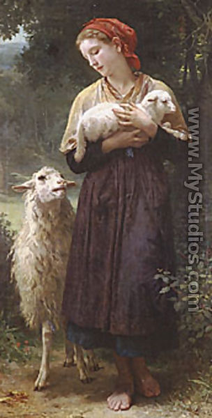 The Shepherdess 1873 165.1x87.6cm - William-Adolphe Bouguereau