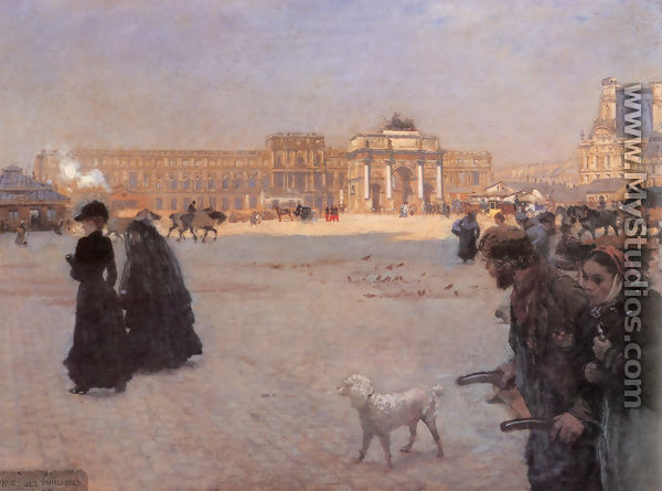 The Place De Carrousel And The Ruins Of The Tuileries Palace In 1882 - Giuseppe de Nittis