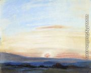 Study of Sky- Setting Sun c. 1849 - Eugene Delacroix