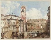 Verona Piazza Dell Erbe - Richard Parkes Bonington