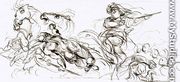 Study For The War Coffer 1833-37 - Eugene Delacroix