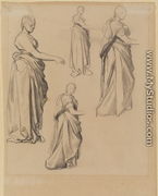 Four Studies Of A Draped Female Figure - George Frederick Watts