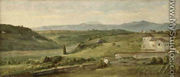 Panoramic Landscape With A Farmhouse - George Frederick Watts