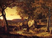 Summer Days  Cattle Drinking Late Summer  Early Autumn - George Inness