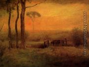 Pastoral Landscape At Sunset - George Inness