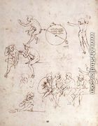 Various Figure Studies - Leonardo Da Vinci