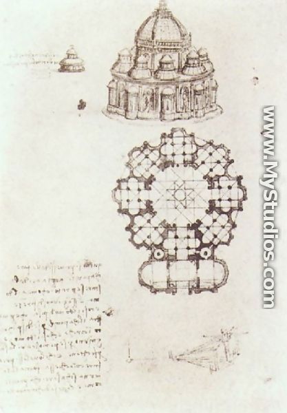 Study Of A Central Church - Leonardo Da Vinci