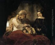 Jacob Blessing the Children of Joseph 1656 - Rembrandt Van Rijn